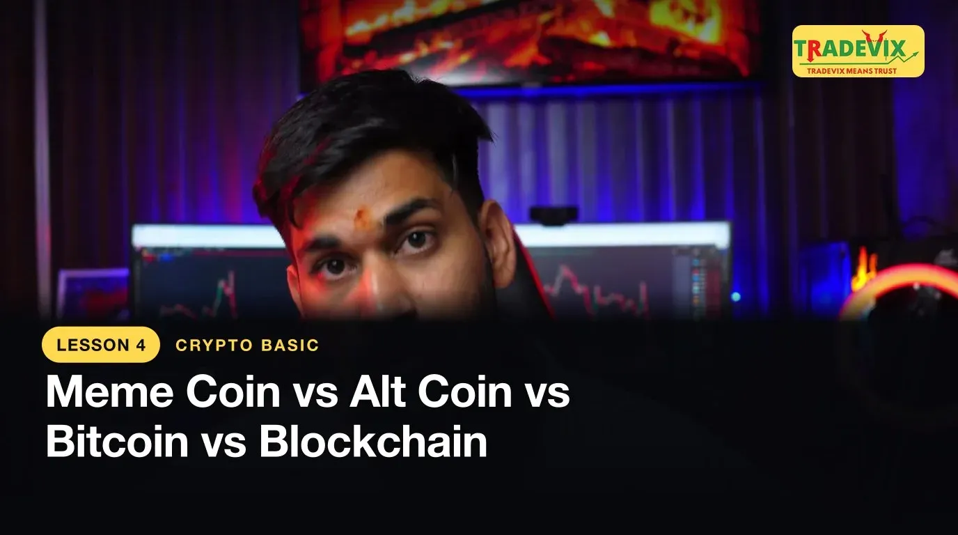 Meme Coin vs Alt Coin vs Bitcoin vs Blockchain — lesson thumbnail